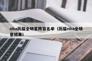 nba历届全明星阵容名单（历届nba全明星结果）