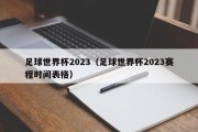 足球世界杯2023（足球世界杯2023赛程时间表格）