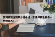 欧洲杯预选赛积分榜小组（欧洲杯预选赛各小组积分表）